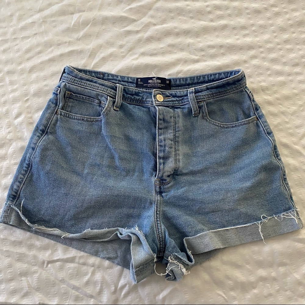 High Rise Denim Mom Shorts